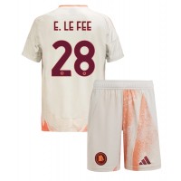 Camisa de Futebol AS Roma Enzo Le Fee #28 Equipamento Secundário Infantil 2024-25 Manga Curta (+ Calças curtas)